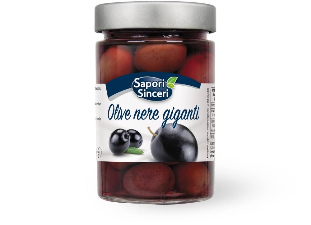 Giant Black Olives Al Naturale